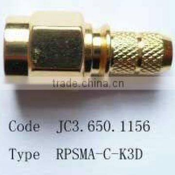 reverse polarity SMA, male body with female pin, crimp connector for 3D-FB, LMR200