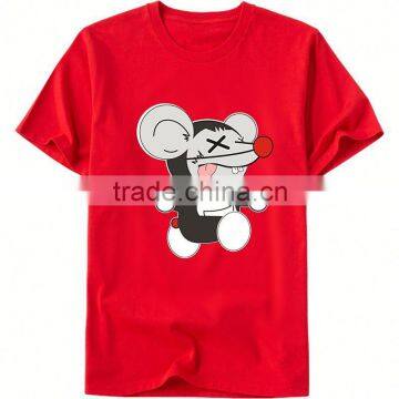 wholesale men's t shirt lovely mouse t shirt oem pattern cap-sleeve men's t shirt cheap price custom t shirt