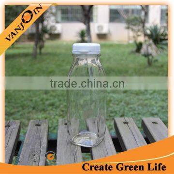 Wholesale 16oz French Square Glass Bottle For Beverage