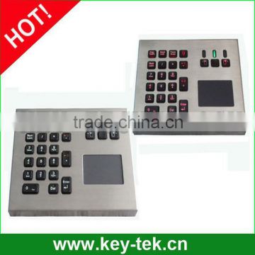 Desktop backlit numeric keypad with sealed touchpad