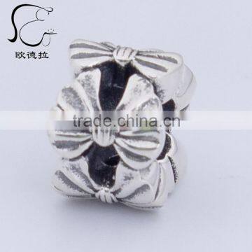 HOT!!!Customed Silver Butterfly bowknot charms