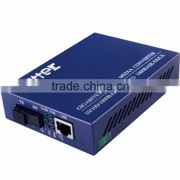 hot sale 10/100/1000M single mode dual direction fiber media converter