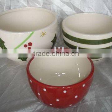 3-pieces mixing bowl set,10, 18, and 28-ounce