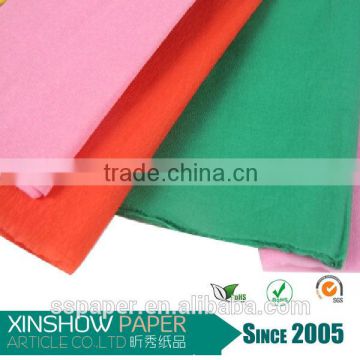 Best selling 25g 50cm*2m double sided crepe paper for handmade crafts wholesale