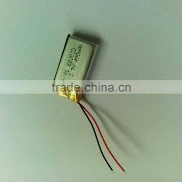 PL602035 3.7V 400mAh Lithium polymer battery with PCM