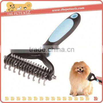 Gel handle pet comb p0waw metal pet grooming brush for sale