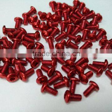 Bolt size hot sale M3X8 aluminum hex button screw CNC customized hobby model RC drone car