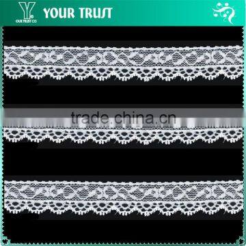 Width 3.3 Centimeter White Soft Stretch Trimming Spandex Elastic Lace photo-6