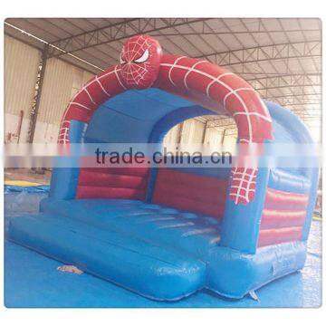 Kids funny spiderman bounce house, inflatable jumping bouncer castle for sale