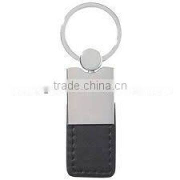 Metal/Simulated Leather Key Tag