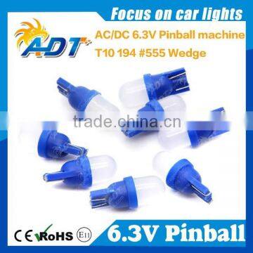 6.3V colorful led pinball bulbs with T10 base