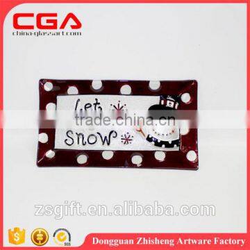 SGS food grade rectangler decal glass plate hot sale in Europe and America