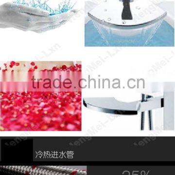 Jiangmen Factory Supply Europe Style Bath Shower Faucet Hot Cold Water Tap Floor Stand Tub Faucet Set photo-3