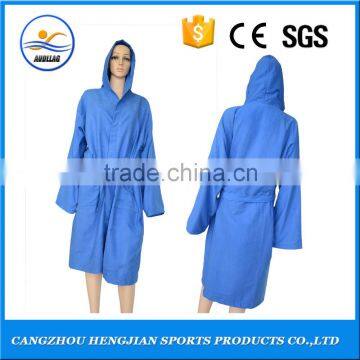 Multi size microfiber hooded bathrobes with adjustable belt