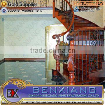wrought iron elegant stairs handrail of staircase