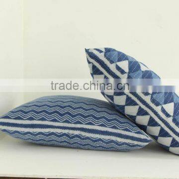 kantha indigo cushion cover