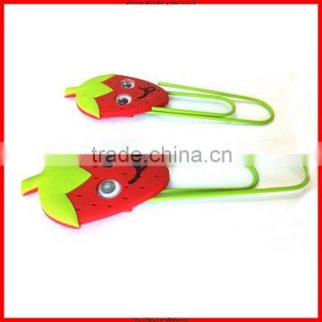 High quality metal clip,flat metal paper clips with pvc image