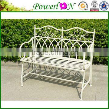 Durable New Vintage Wrough Iron Metal Folding Bench For Park Garden I21 TS11 X11B PL08-10286