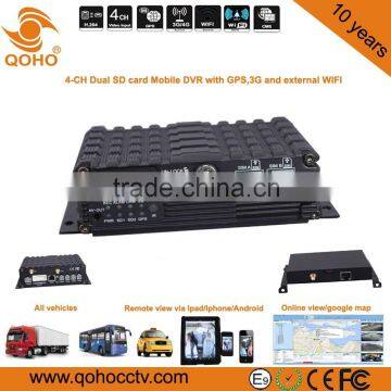 H.264 TWO SD Car Mobile DVR Audio Video Sync , GPS,3G/4G,WIFI.Car Black Box Function photo-6