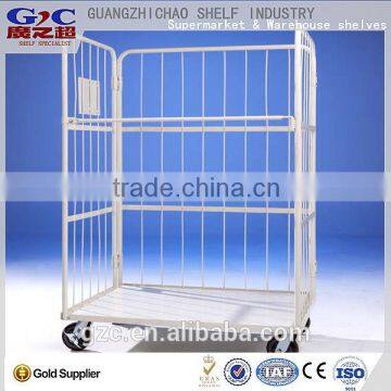 Load 500kg Steel Wire Mesh Foldable Rolling Trolley Cart for Workshop/Supermarket