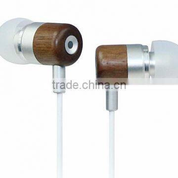 New ! wood earphones custom logo in ear stereo with good sound headphones earphone