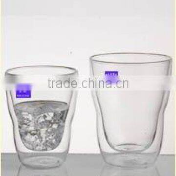 Hot selling double wall glass mug