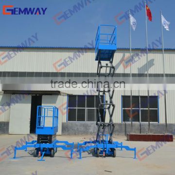 12m Battery operated manual towable scissor lift