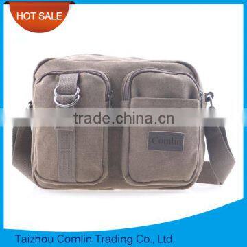 Customized LOGO Wearproof Cotton Shoulder Bag for Travel Men