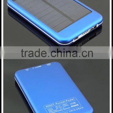 Wholesale Slim Portable Solar Mobile Charger Fast Charge Power Bank 5000mah photo-3