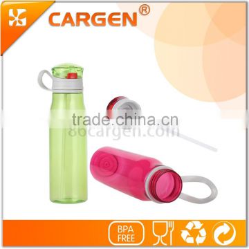 Portable sport plastic flip cover drinking bottle