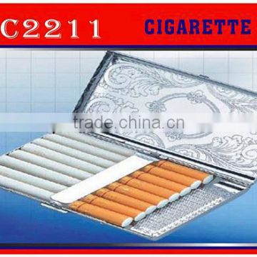 2016 hot sales metal OEM Automatic cigarette box smoking case tin tobacco case cigarette case