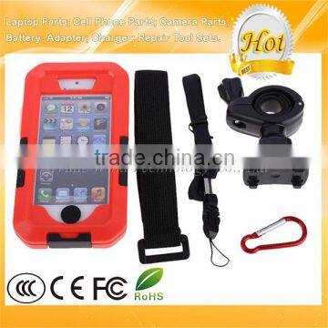 Red Motorcycle Bicycle Holder Dustproof Shockproof Waterproof Case for iPhone5 5S