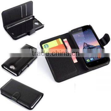 High Quality Leather Flip Wallet For Wiko Cink Peax Case