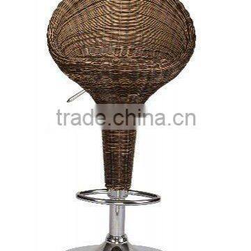 high back rattan seat bar chair