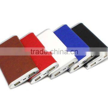 New design Portable Leather power banks , Slim leather mobile power bank,Leather USB Charger