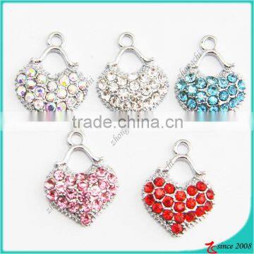 New arrival crystal hear pendants for necklace and keychain