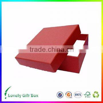 recycled square Gold hot stamping red paper box wholesale