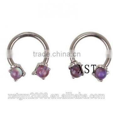 Hot sale! qingdao factory opal unique fake nose ring