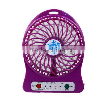 2016 summer trending dadgets desktop powful fan mini USB rechargeable fan