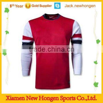 Customize long sleeve soccer jersey/soccer shirt/soccer uniform