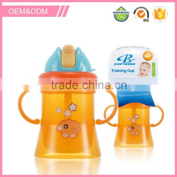 Heat resistance plastic products baby straw cup wholesale