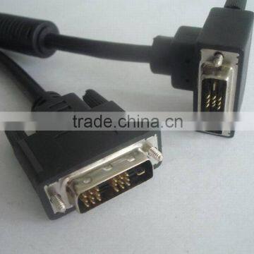 Dvi(18+1) Pin Male to Right-Angle Dvi(18+1) Pin Male Cable