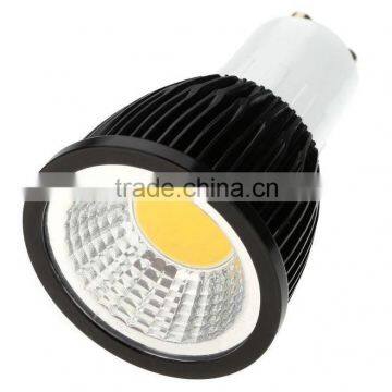 Black 5w gu10 cob led spotlight energy saving lamp-warm white 3000K