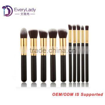 Premium kabuki cosmetic brush set 10 piece makeup tools