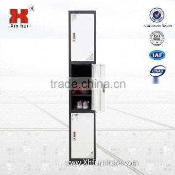 New Style Black And White 3 Door Vertical Steel Locker