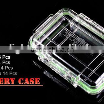 BC-1 Small Transparent Clear Waterproof Potable CR123A Battery Storage Box