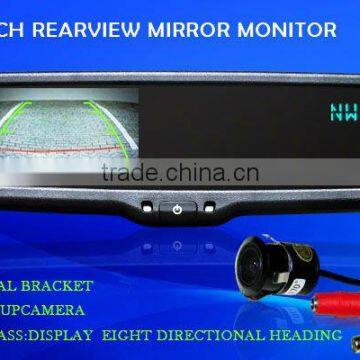 4.3 inch special rearview mirror monitor with bluetooth can works with iphone