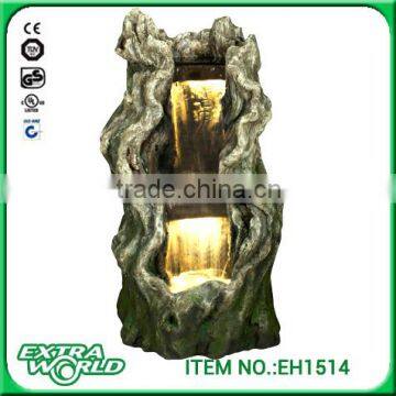 polyresin led light garden artificial tree waterfall fountains