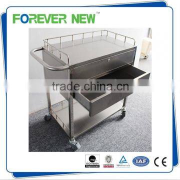 YXZ-A025 Stainless Steel Emergency Metal Trolley,price for Hospital Dressing Trolley photo-2