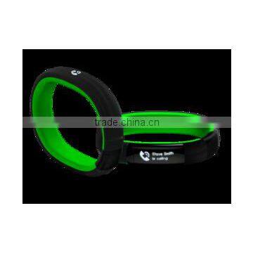 silicone wristband with usb Logo Printing rainbow silicone wristband